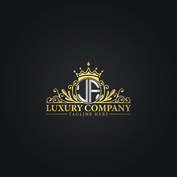 Golden Ornamental Logo Template for Luxury Business