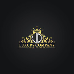 Golden Ornamental Logo Template for Luxury Business