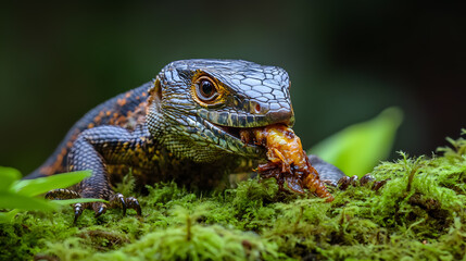 CLOSE UP: Crystal clear water splashing over a surfer riding an epic barrel wave.