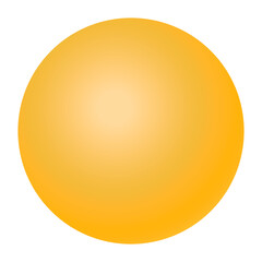Geometric sphere png shape, 3D rendering in yellow on transparent background