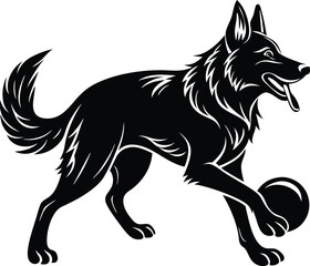 Obraz premium vector illustration of a dog