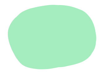 Green circle png shape sticker, geometric collage element on transparent background