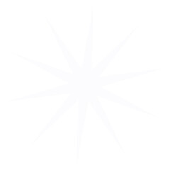 White star shape png, collage element