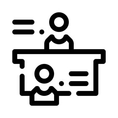 Interview Person line icon