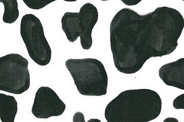 Cow pattern png black design transparent background paint style