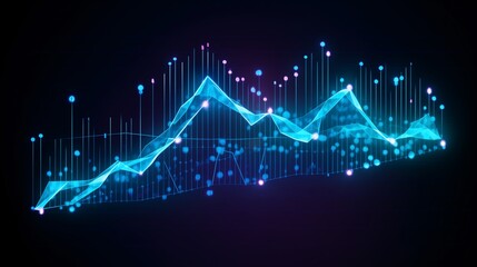 Naklejka premium Abstract Data Visualization with Graph Elements