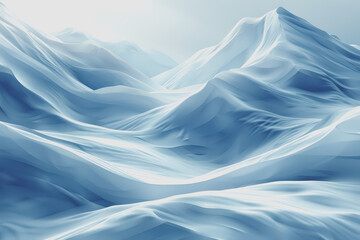 Obraz premium . Clean mountain with a large white space. Minimalist style.