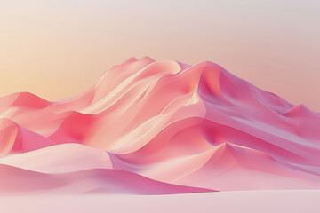 Obraz premium . Clean mountain with a large white space. Minimalist style.