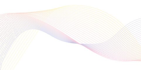 Abstract wave lines luxury shiny gold color on white background. Futuristic flow of shining gold line waves.	