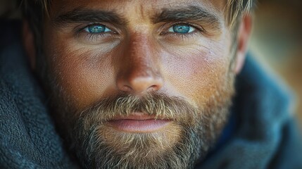 portrait of handsome old man with beard