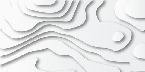 Obraz premium abstract Background with lines Modern white carve wave line abstract luxury 3d papercut background. Minimalistic white abstract background.