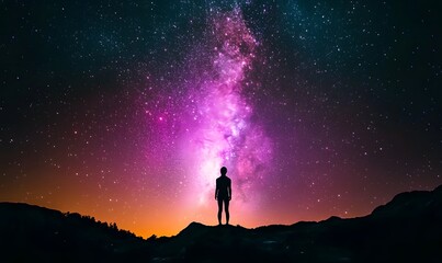 Fototapeta premium Galaxy astronomy universe with a space, generation AI
