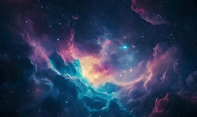 Naklejka premium Galaxy astronomy universe with a space, generation AI