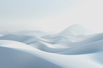 . Clean mountain with a large white space. Minimalist style.