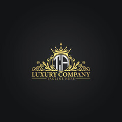 Fototapeta premium Golden Ornamental Logo Template for Luxury Business