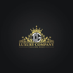 Golden Ornamental Logo Template for Luxury Business