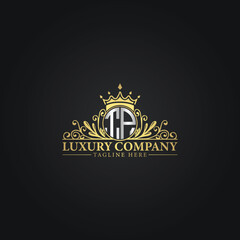Golden Ornamental Logo Template for Luxury Business