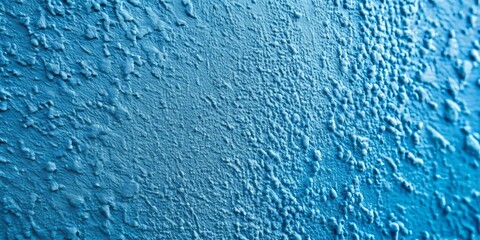 Macro photography of soothing blue paint transforms wall backgrounds, ideal for tranquil spaces. This serene aesthetic fosters relaxation and peace in any calming environment.