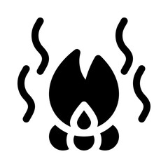 Bonfire glyph icon