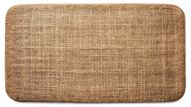 Forced perspective of rounded rectangle sackcloth texture brown tailoring