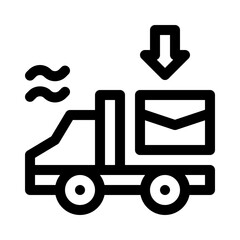 Postal Truck line icon