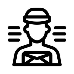 Postal Worker line icon