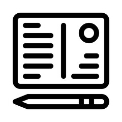 Postcard line icon