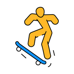 ollie skate sport line icon vector. ollie skate sport sign. isolated symbol illustration