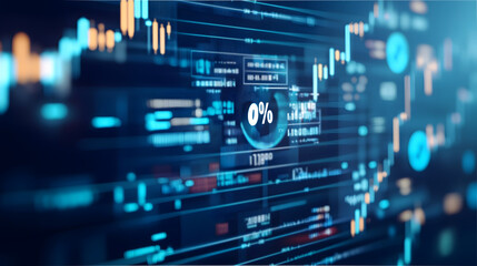 Obraz premium A computer screen shows a graph with a red dot in the middle