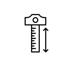 Ruler outline icons, minimalist vector illustration ,simple transparent graphic element .Isolated on white background