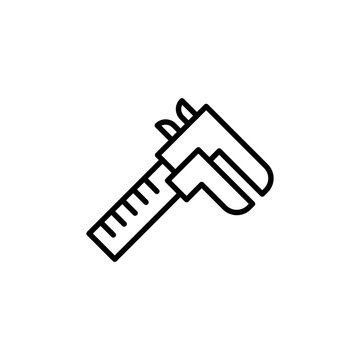 recommend clip art: Caliper outline icons, minimalist vector illustration ,simple transparent graphic element .Isolated on white background