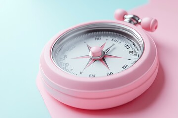 Antique Pink Compass Clock