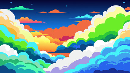 landscape with clouds