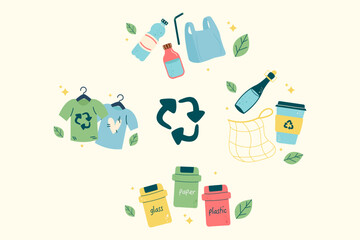 Background infographic eco friendly concept hand drawn