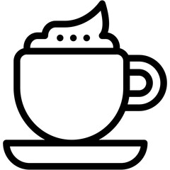Vector Icon Cappuccino, Food And Restaurant, Coffee Shop, Food