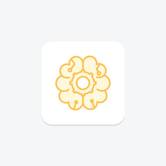 Neural Network duotone line icon , vector, pixel perfect, illustrator file