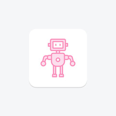 Robot duotone line icon , vector, pixel perfect, illustrator file