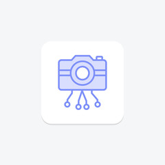 Ai Camera duotone line icon , vector, pixel perfect, illustrator file