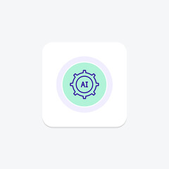 Automatic System color circle icon , vector, pixel perfect, illustrator file