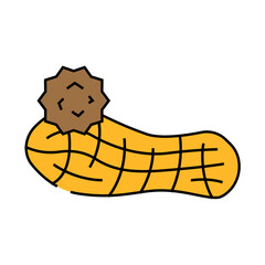 peanuts allergen free product food line icon vector. peanuts allergen free product food sign. isolated symbol illustration