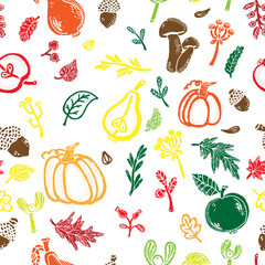 seamless pattern with vegetables