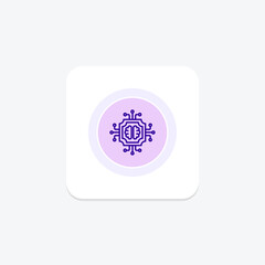 Machine Learning color circle icon , vector, pixel perfect, illustrator file