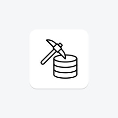 Data Mining line icon , vector, pixel perfect, illustrator file