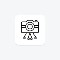 Ai Camera line icon , vector, pixel perfect, illustrator file