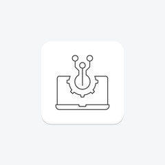Digital Technology thinline icon , vector, pixel perfect, illustrator file
