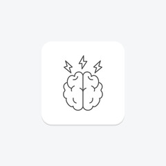 Brainstorm thinline icon , vector, pixel perfect, illustrator file