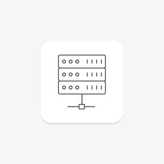 Server thinline icon , vector, pixel perfect, illustrator file
