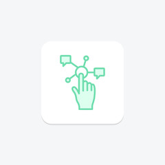 Interactive duotone line icon , vector, pixel perfect, illustrator file