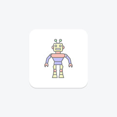 Robot lineal color icon , vector, pixel perfect, illustrator file