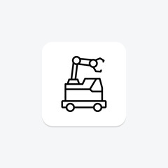 Mobile Robot line icon , vector, pixel perfect, illustrator file